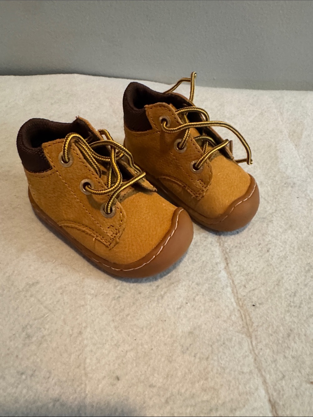 Unbranded Toddler Tan Lace-Up Walker Boots